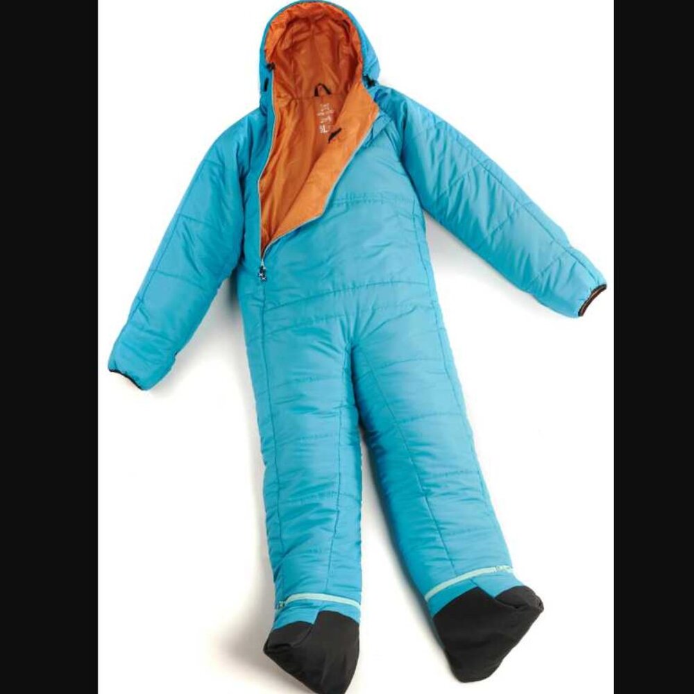 New Adult XL Selk'Bag Lite recycled wearable sleeping bag in Teal Sunlight